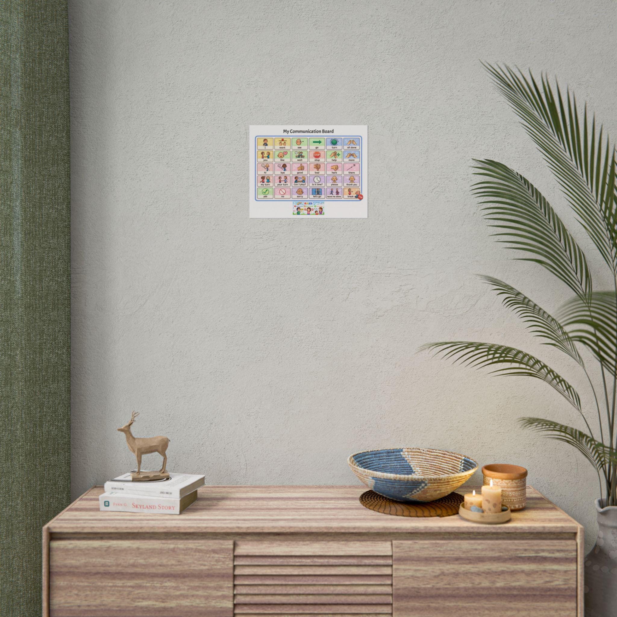 AAC Communication Board Rolled Poster | Visual Speech Therapy Tool for ...