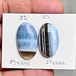 Owyhee Blue Opal Cabochon Natural Flatback Loose Gemstones for Jewelry Making image 8