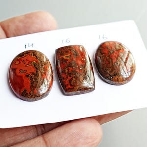 Moroccan Seam Agate Cabochon Natural Flat Back Loose Gemstones for Jewelry Making image 12
