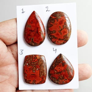 Moroccan Seam Agate Cabochon Natural Flat Back Loose Gemstones for Jewelry Making image 1