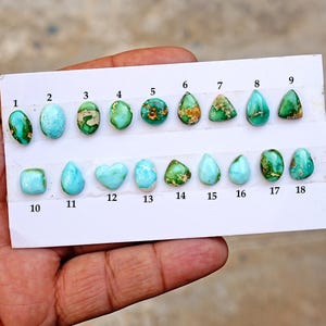 AAA+ Sonoran Gold Mountain Turquoise Cabochon Natural Flatback Loose Gemstones for Jewelry Making