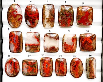 Marokkanische Naht Achat Cabochon natürliche flache Rückseite lose Edelsteine für die Schmuckherstellung