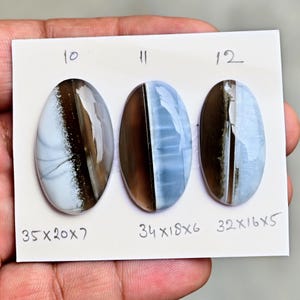 Owyhee Blue Opal Cabochon Natural Flatback Loose Gemstones for Jewelry Making image 4