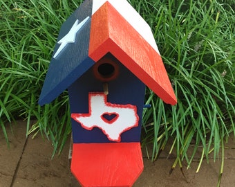 Birdhouse - Texas Flag Birdhouse