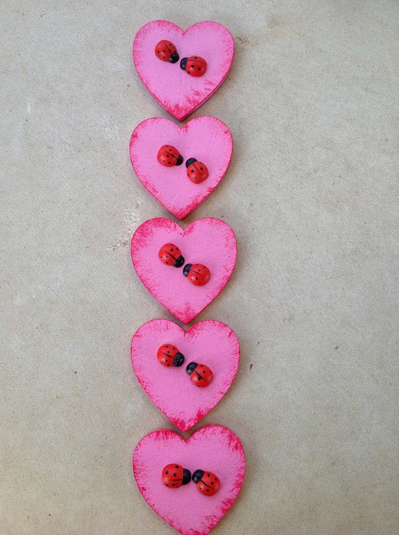 Hearts Lady Bugs Etsy