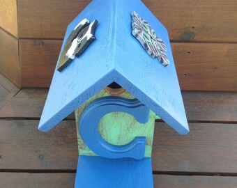 Birdhouse - Initial with Cats