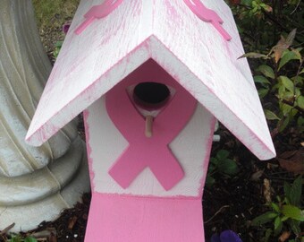 Birdhouse - Susan G. Komen Breast Cancer Ribbon Birdhouse