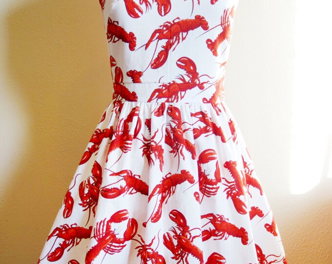 Lobster Dress With Squarecut Neckline Women's Size S/M. Etsy