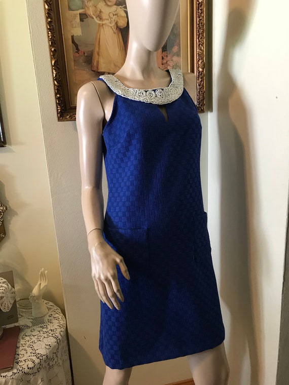 cobalt shift dress