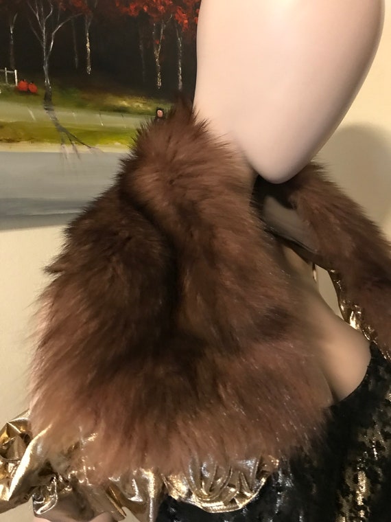 Vintage 30s   DECO Stunning Ladies Brown Fox Fur … - image 2