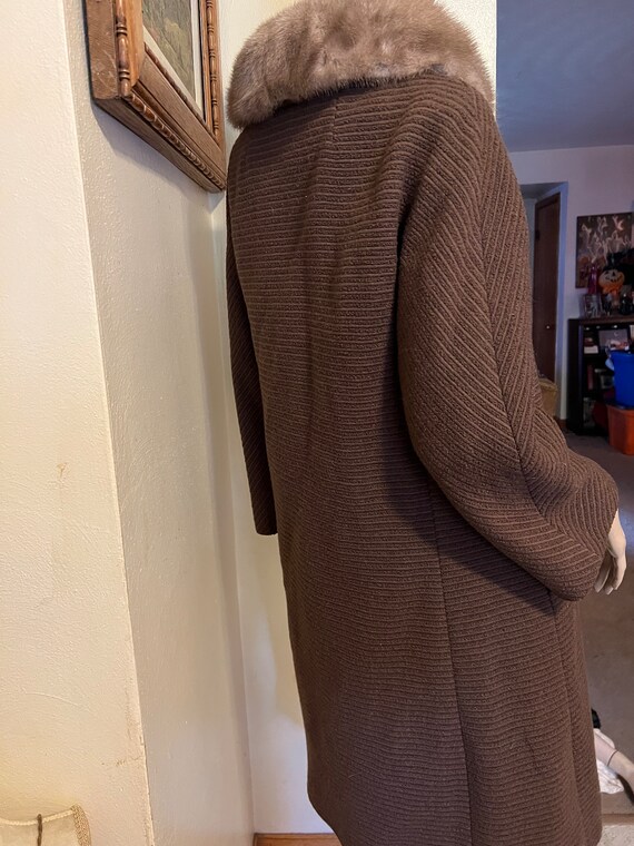 Vintage 1960s Brown Forstmann Wool Mod Classic Gi… - image 3