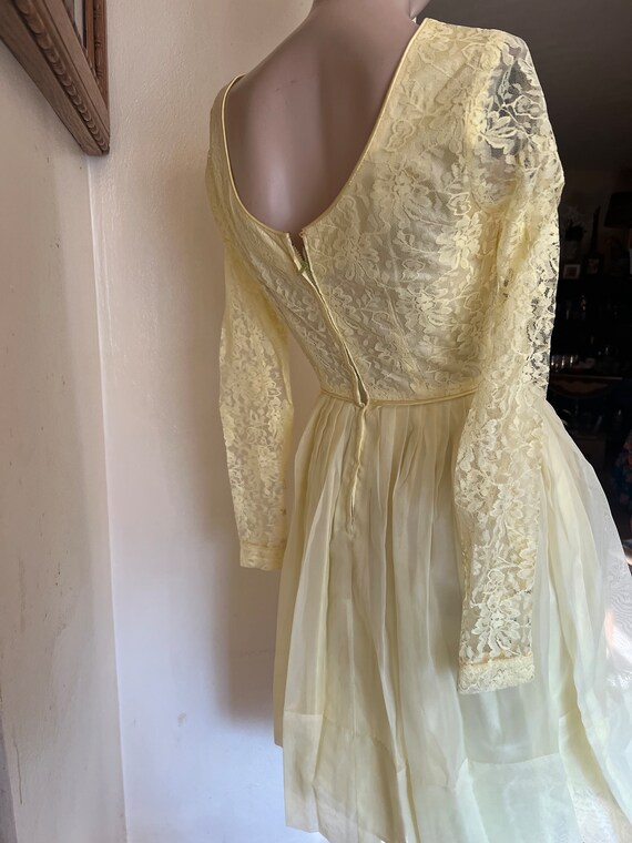 60’s Lace Dress Pale Yellow Sun Dress