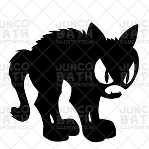 Cute BLACK CAT SVG Vector • Instant Digital Download • Cricut cut file • eps png jpg • Halloween silhouette printable decal kitty