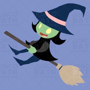 Cute WITCH SVG Vector • Instant Digital Download • Cricut cut file • eps png jpg • Halloween silhouette printable decal spooky broom