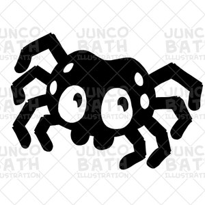 Cute SPIDER SVG Vector • Instant Digital Download • Cricut cut file • eps png jpg • Halloween silhouette printable decal spooky bug