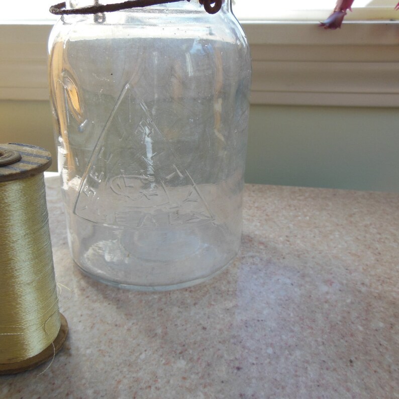 Security Seal Canning Jar Quart Jar Rare FGCo 7 1920s Etsy