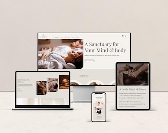 Modelo de estúdio Wix Elysian Haven: design minimalista para site de spa e bem-estar