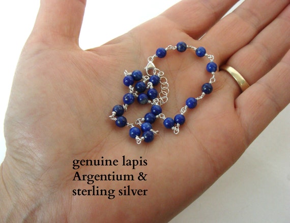 Genuine Teal-color Apatite Bead Anklet Sterling Silver Adjustable Length Genuine Teal-color Apatite Bead Anklet Sterling Silver Adjustable Length