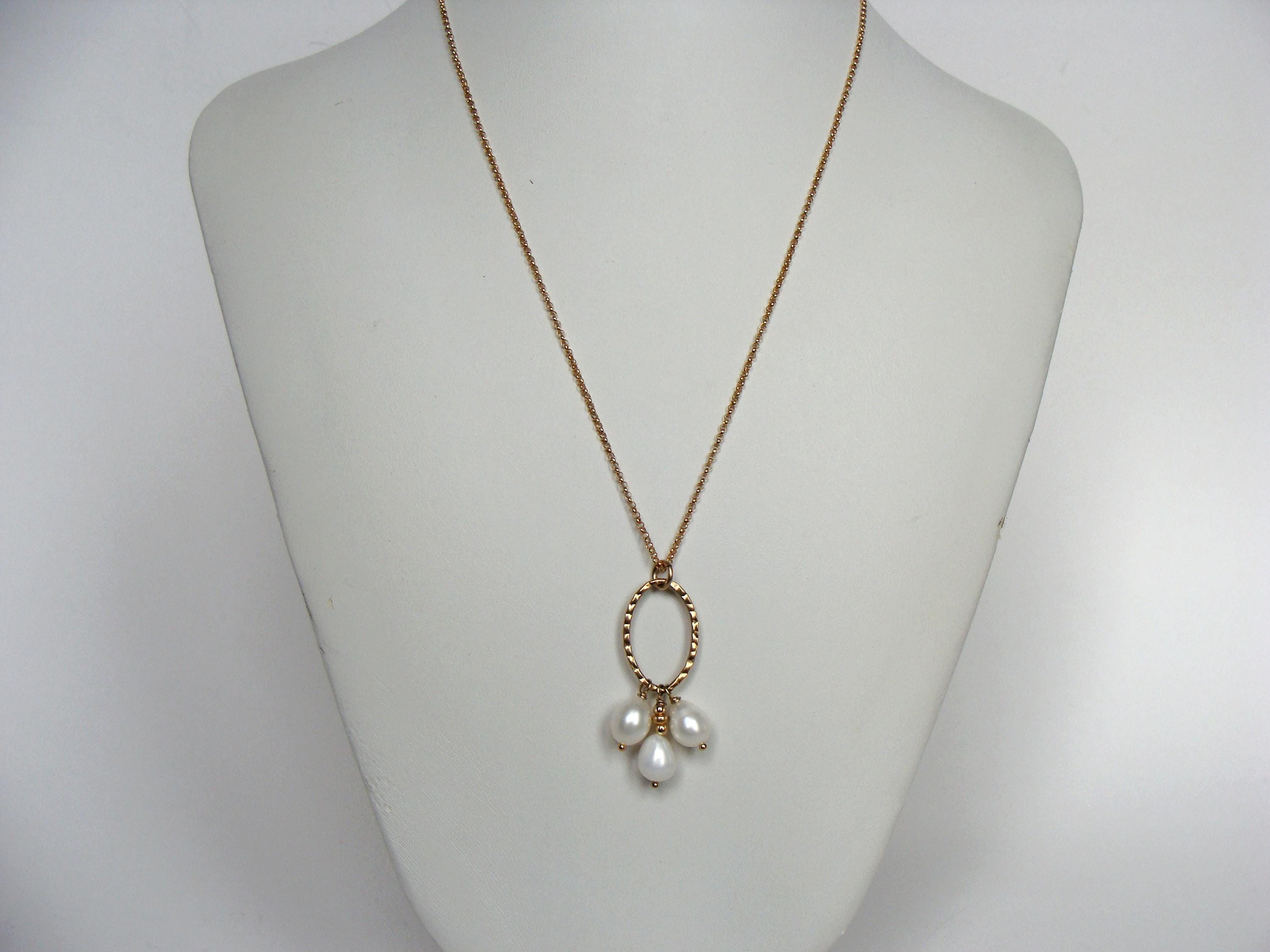 ★PEARLY MORE★ Oval Pendant Drop Slide Necklace 45328 - Platinum Gold Diamond AGL Pinkish Purple Sapphire