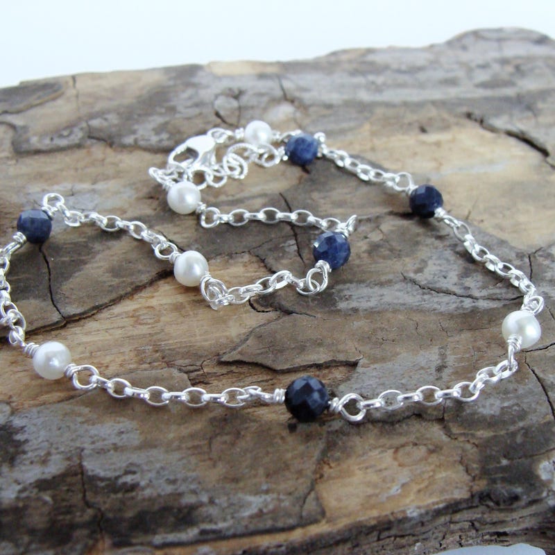Twinkle Sapphire Anklet