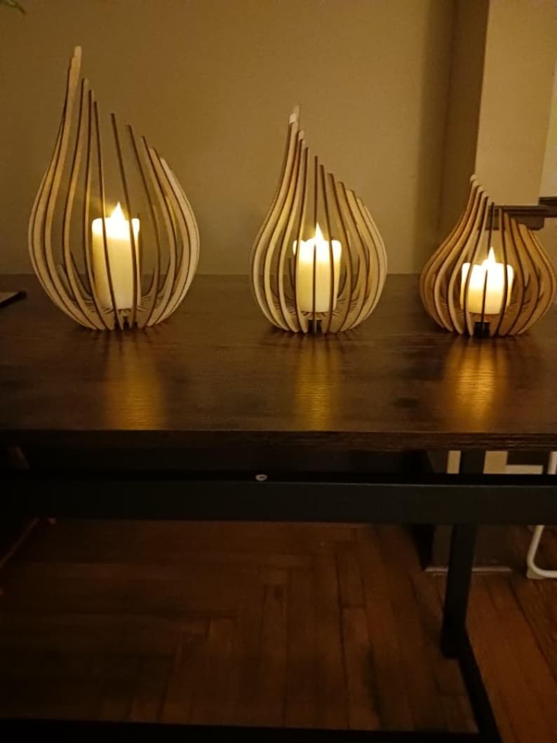 Rustic Wooden Candle Holder, Handmade Tealight Holder, Natural Wood ...