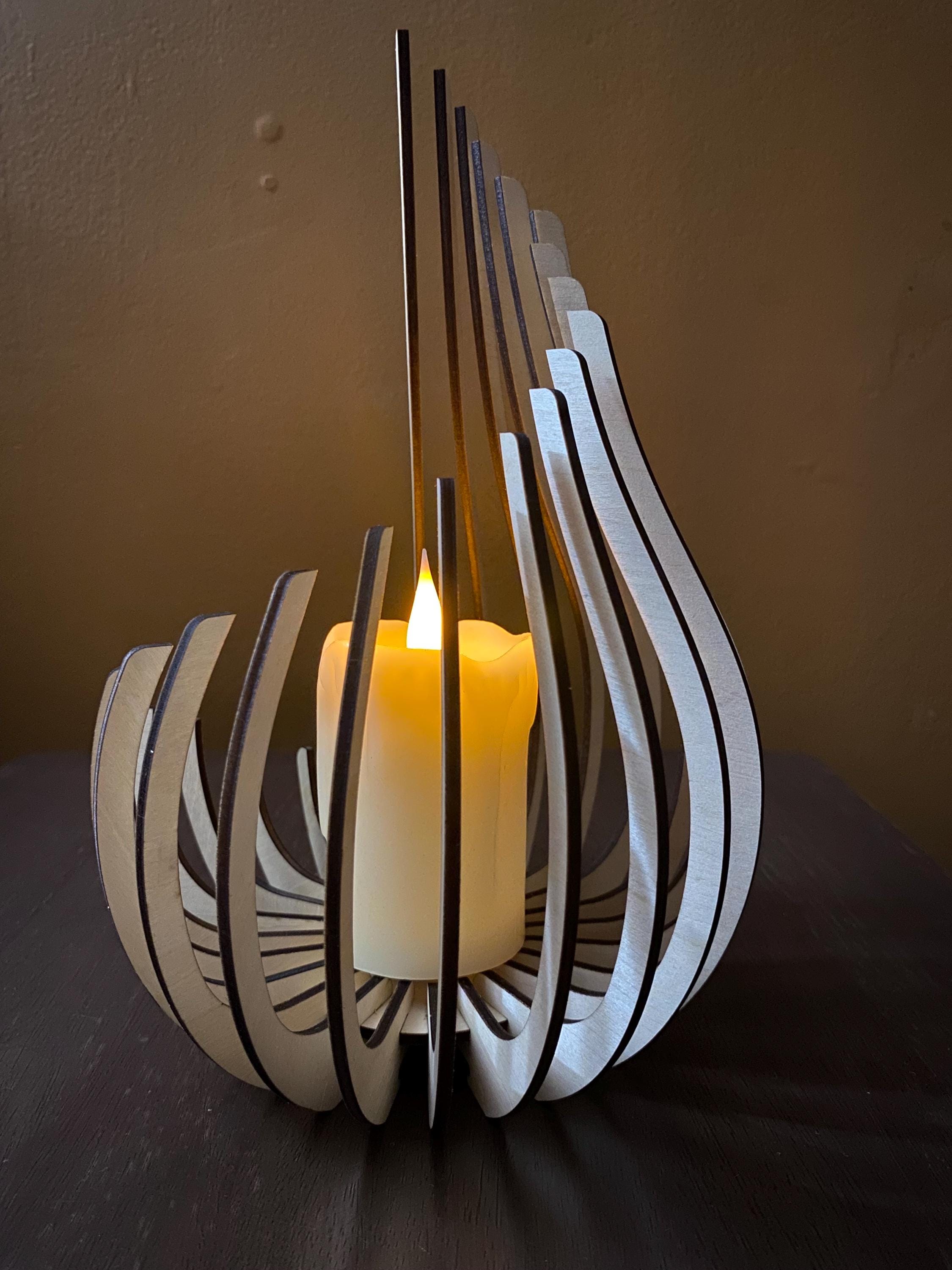 Wood Candle Holder main image 1