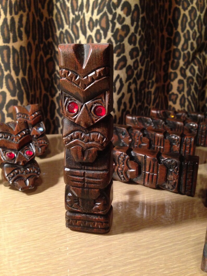 Retro kitsch resin tiki drawer pulls handles hawaiian hula Etsy