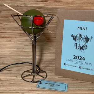 David Krys MINI Martini Manhattan Cherry Lamp 2024 Limited Edition