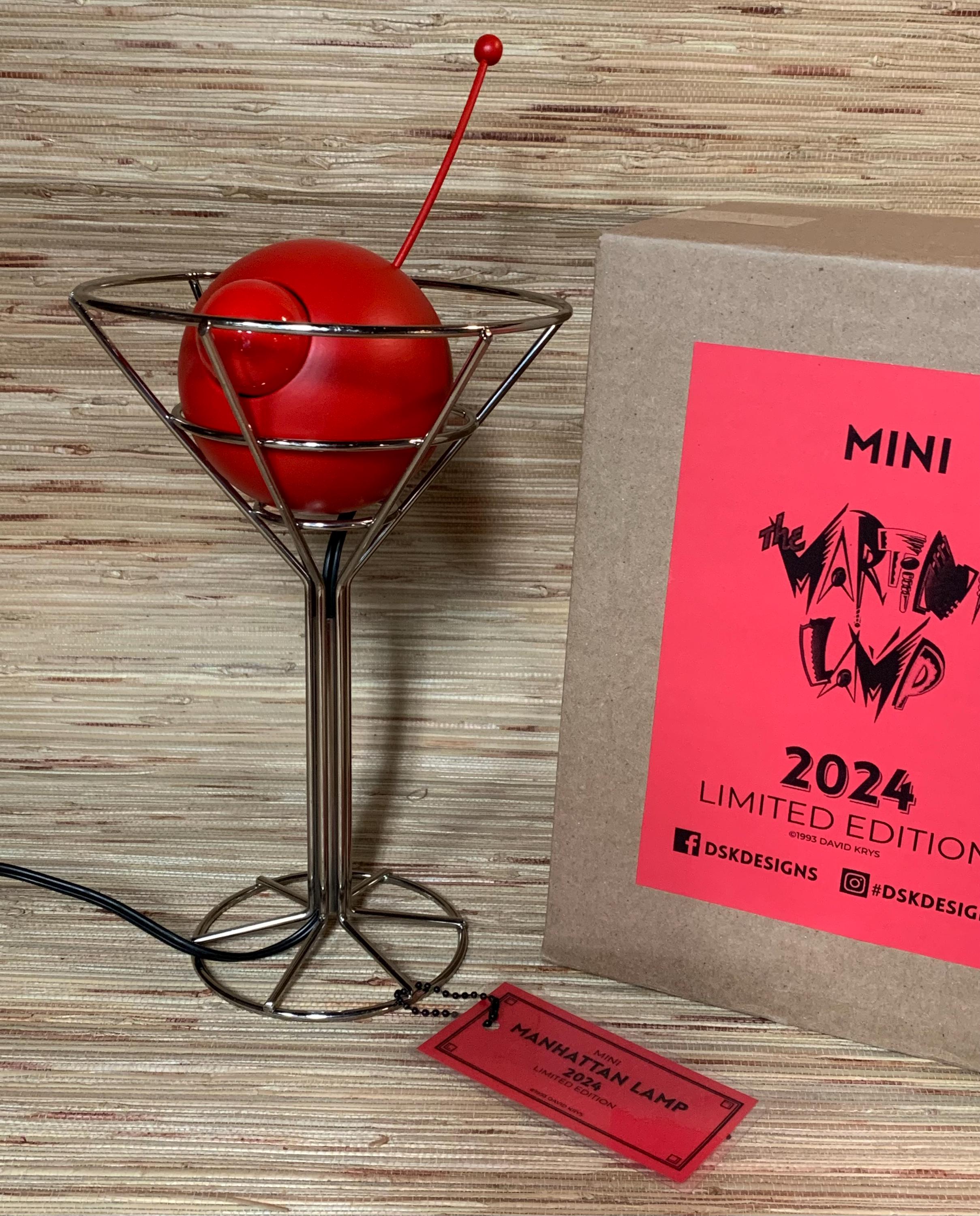 David Krys MINI Martini Manhattan Cherry Lamp 2024 Limited Edition