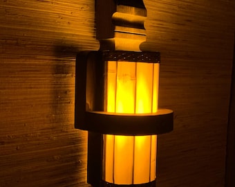 Witco style tiki lamp wall sconce tribal figure