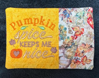 Tapijt geborduurde pompoenkruidmok handgemaakte katoenen onderzetter herfst herfst decoratie