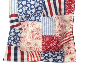 Bowl Cozy Patriotic Handcrafted Stars and Stripes Cotton Bowl Holder