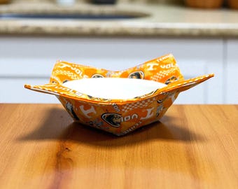 Tennessee Vols Bowl Cozy Reversible Orange Microwave Bowl Holder Handcrafted Fabric Soup and Snack Bowl Cozy