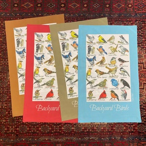 Backyard Birds Tea Towel