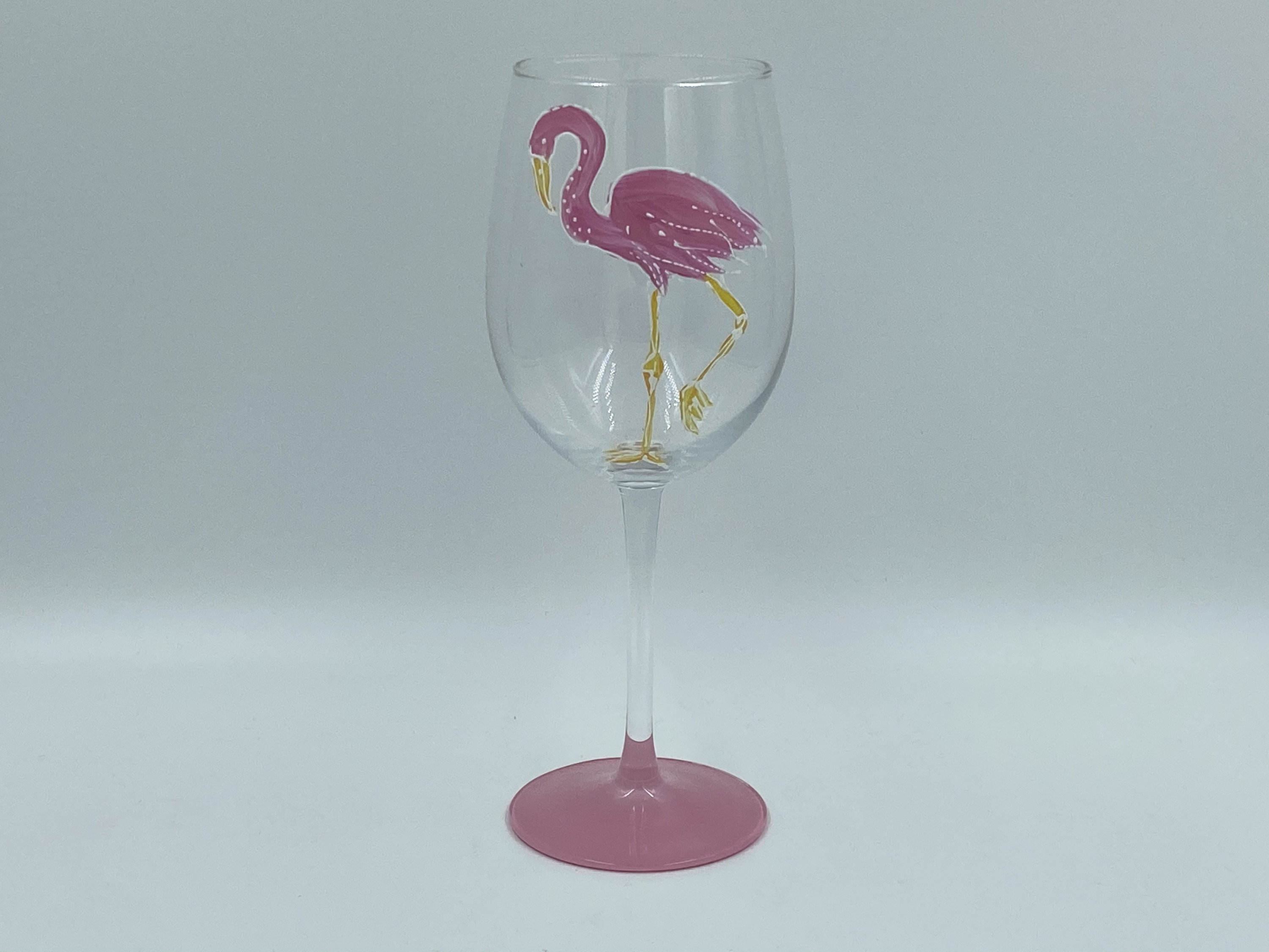 Flamingo Wine Glasses set of 4 Etsy