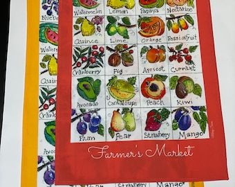 Farmer's Market Tea Towel