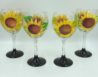 Sunflower Glasses (Set of 4)