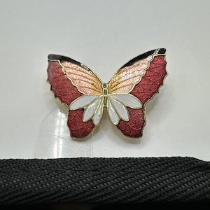 vintage enamel butterfly brooch