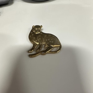 Leopard Brooch MMA Gold Tone Metropolitan Museum Of Art Jewelry Pin VTG 198