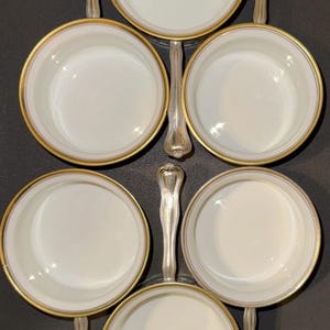 Lenox set of 6 ramekins with sterling silver mermod jaccard king co holders