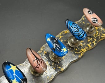 Coraline Inspired ~ Hand Painted Gel Nail Press Ons ~