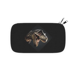 Cartera para pasaporte, dinosaurio T Rex, viajes de vacaciones, correas de hombro y muñeca desmontables, lona,