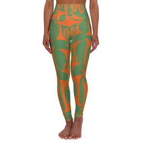 Vibrant High Waisted Yoga Leggings for Active Lifestyles, Fitness Apparel, Workout Gear, Athleisure Wear, Gift for Yogis, Exercise Leggings