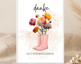 Kita Karte - Erzieherin - Abschiedsgeschenk Kindergarten Dankeschön Tagesmutter Grußkarte Weihnachten Lehrer Dankeskarte Erzieher