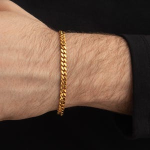 男性用ゴールドブレスレットロープチェーンブレスレット