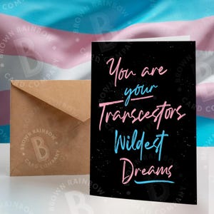 Transcestor Wildest Dreams LGBTQ Black Trans Pride Waardering Aanmoediging Liefdeskaart