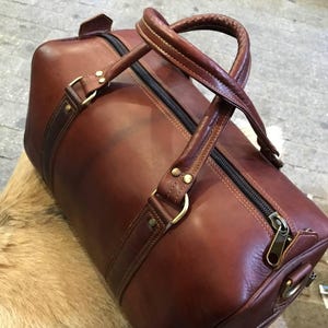 gift for him handmade leather travel bag