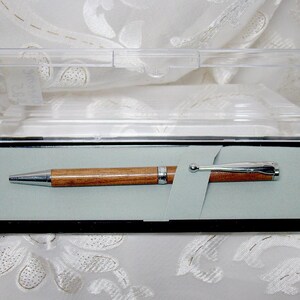Handgemaakte draaibank gedraaide pen - Cocobolo met etui.