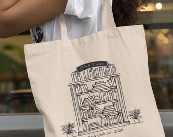 Personalisierte Buchclub-Tragetasche, Booktok Merch, Personalisiertes Leseclub-Geschenk, Bücherwurm-Geschenk, Bücherwurm-Geschenk, Buchliebhaber-Geschenk