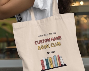 Personalisierte Buchclub-Tragetasche, Booktok Merch, Personalisiertes Leseclub-Geschenk, Bücherwurm-Geschenk, Bücherwurm-Geschenk, Buchliebhaber-Geschenk
